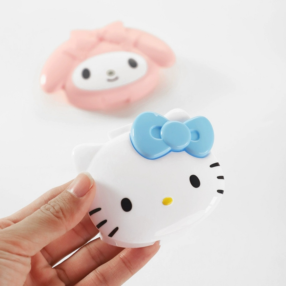 Tablet Accessories Case - 本物のサンリオマイメロディ4グリッドピルボックスポータブルトラベルメディスンオーガナイザー密封ピルケース毎日のビタミン錠剤保管用