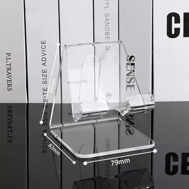 Tablet Stand Accessories - 透明アクリル製スマホスタンド、ミニマリストクリアフォンホルダー、デスクトップスタンド、怠惰なタブレットスタンド、モバイルアクセサリー