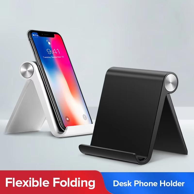 Tablet Stand Accessories - ユニバーサル折りたたみ式デスクフォンホルダー、ポータブル調整可能なデスクトップフォンホルダー、ほとんどの携帯電話とタブレットに対応