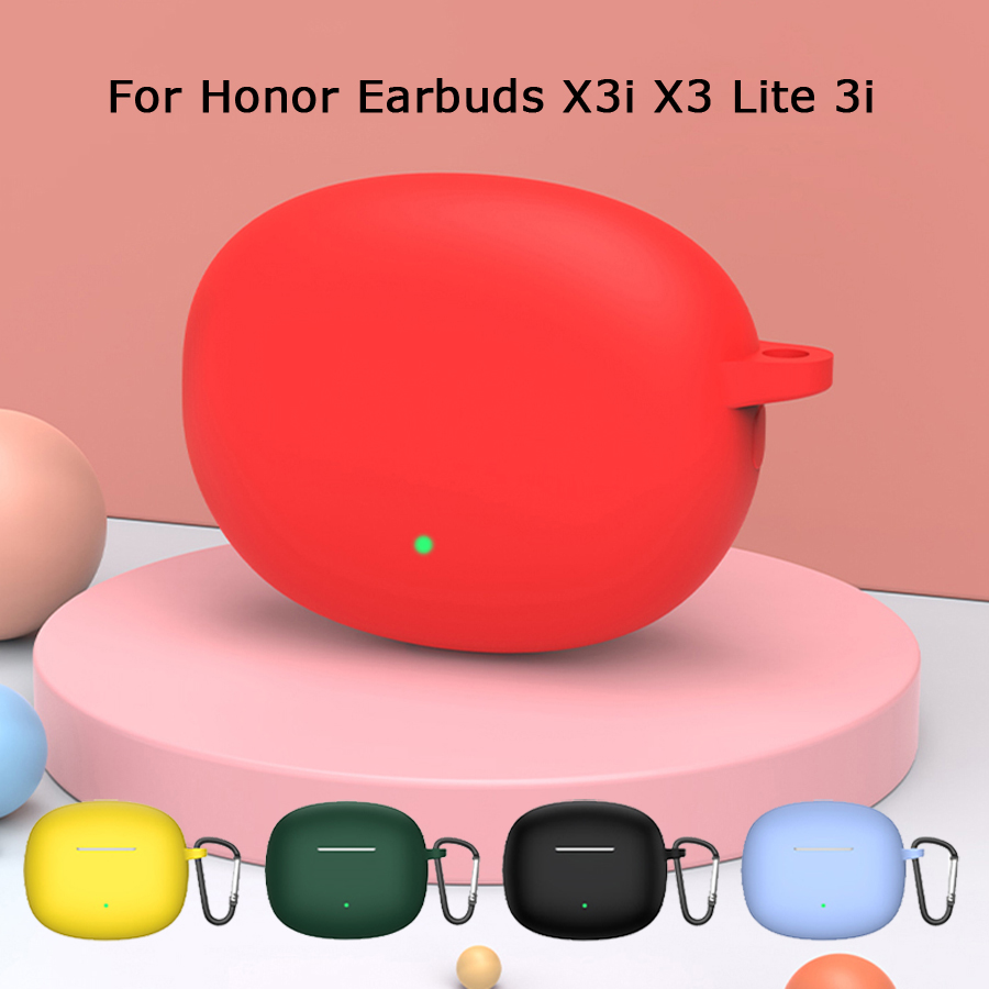 Honor Tablet Accessories - Huawei Honorイヤホン用シリコン保護ケース,ワイヤレスヘッドホン保護カバー,スリーブ,x3i,x3 lite