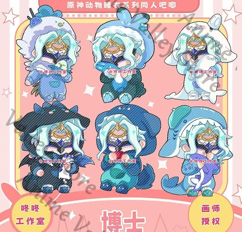Top Tablet Accessories - アニメ原神 II ドットーレ動物パジャマコスプレミニピルブリキバッジ漫画タブレットエンブレムフラッシュブローチブレストピン