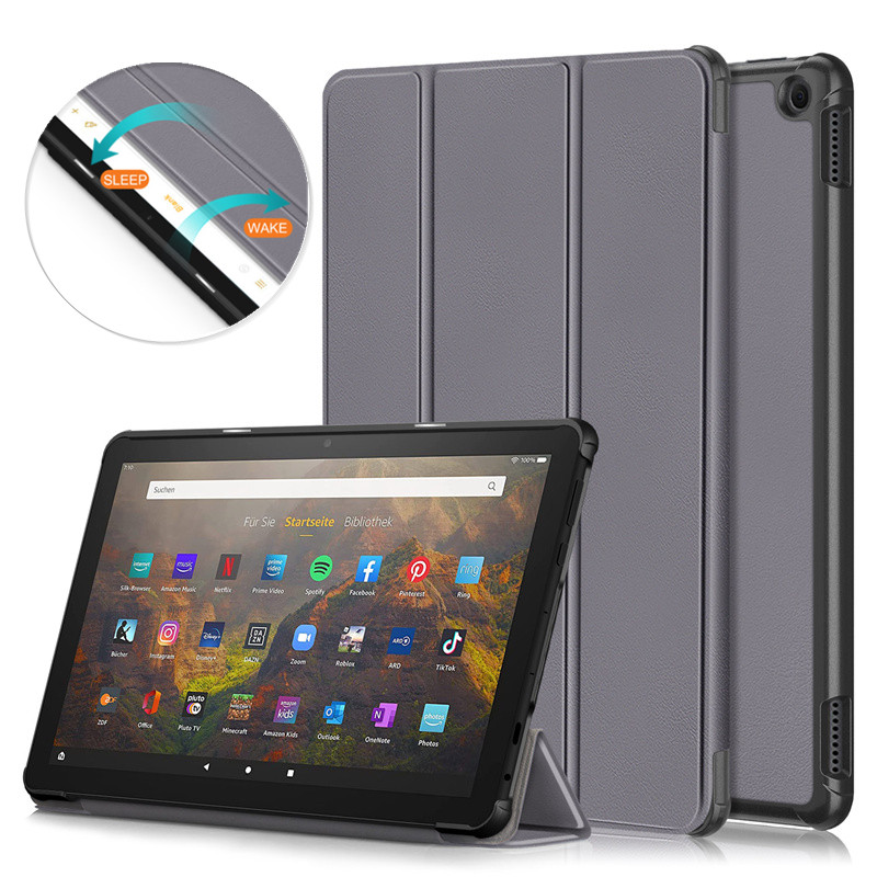 Kindle Tablet Accessories - Amazon Fire HD 10および2023用の折りたたみ式ハードプラスチックケース,2023mm,プラスチックおよび亜鉛メッキ