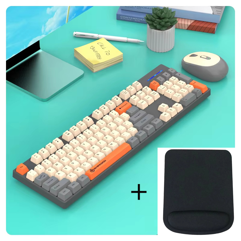 Officeworks Tablet Accessories - Shipadoo ワイヤレスゲーミングキーボードとマウスのコンボセット、マウスパッド付き、PCアクセサリー、コンピューター、タブレット、ノートパソコン、オフィス、学習、仕事用