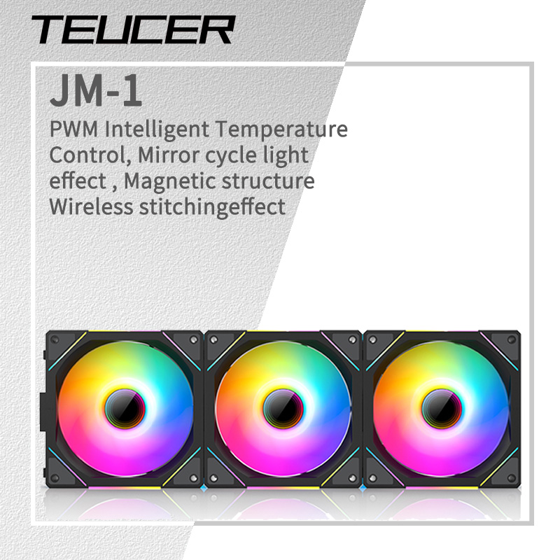 Tablet Accessories Aesthetic - TEUCER JM-1 PC 冷却ケースファン ARGB ミラーサイクルライト効果ワイヤレスステッチ