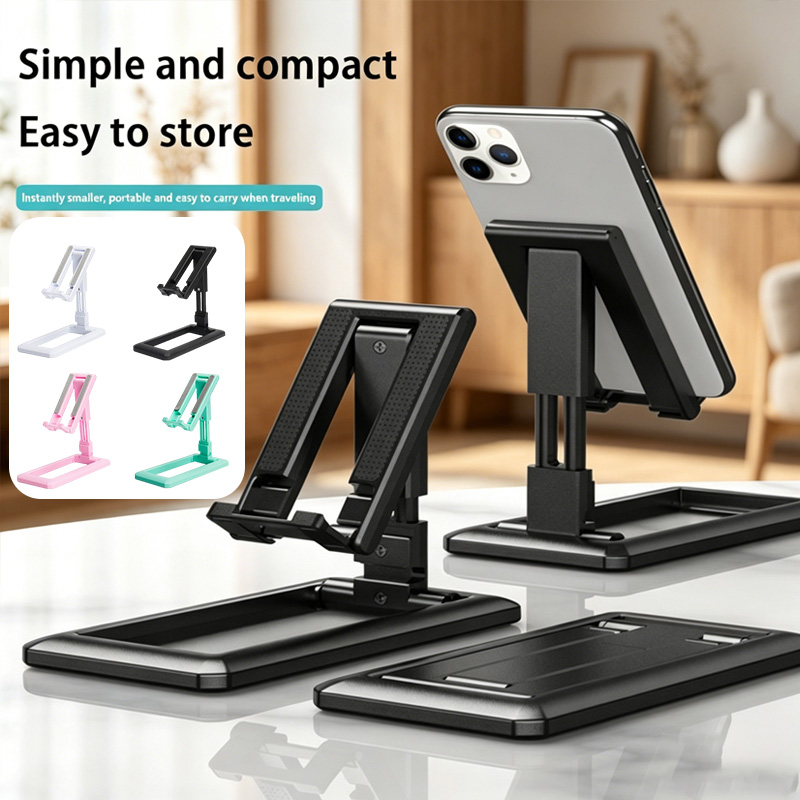 Tablet Stand Accessories - 折りたたみ式タブレット携帯電話デスクトップ電話スタンドスケーラブル調整可能なデスクホルダーiPad iPhone Samsung用デスクトップブラケット新品