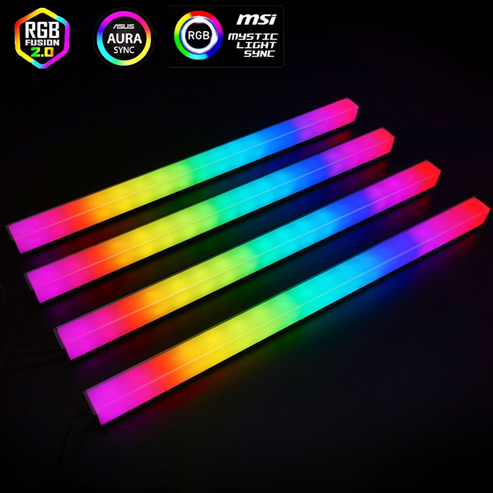 Tablet Accessories Aesthetic - Asus Auraゲーミングケース用5V ARGB 3ピンヘッダー RGB PCライトストリップ