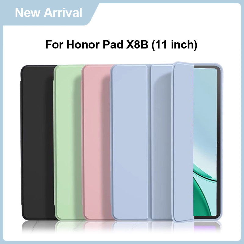 Honor Tablet Accessories - Honor Pad X8b 2026用ケース PUレザー ソフトシリコン製背面スタンド