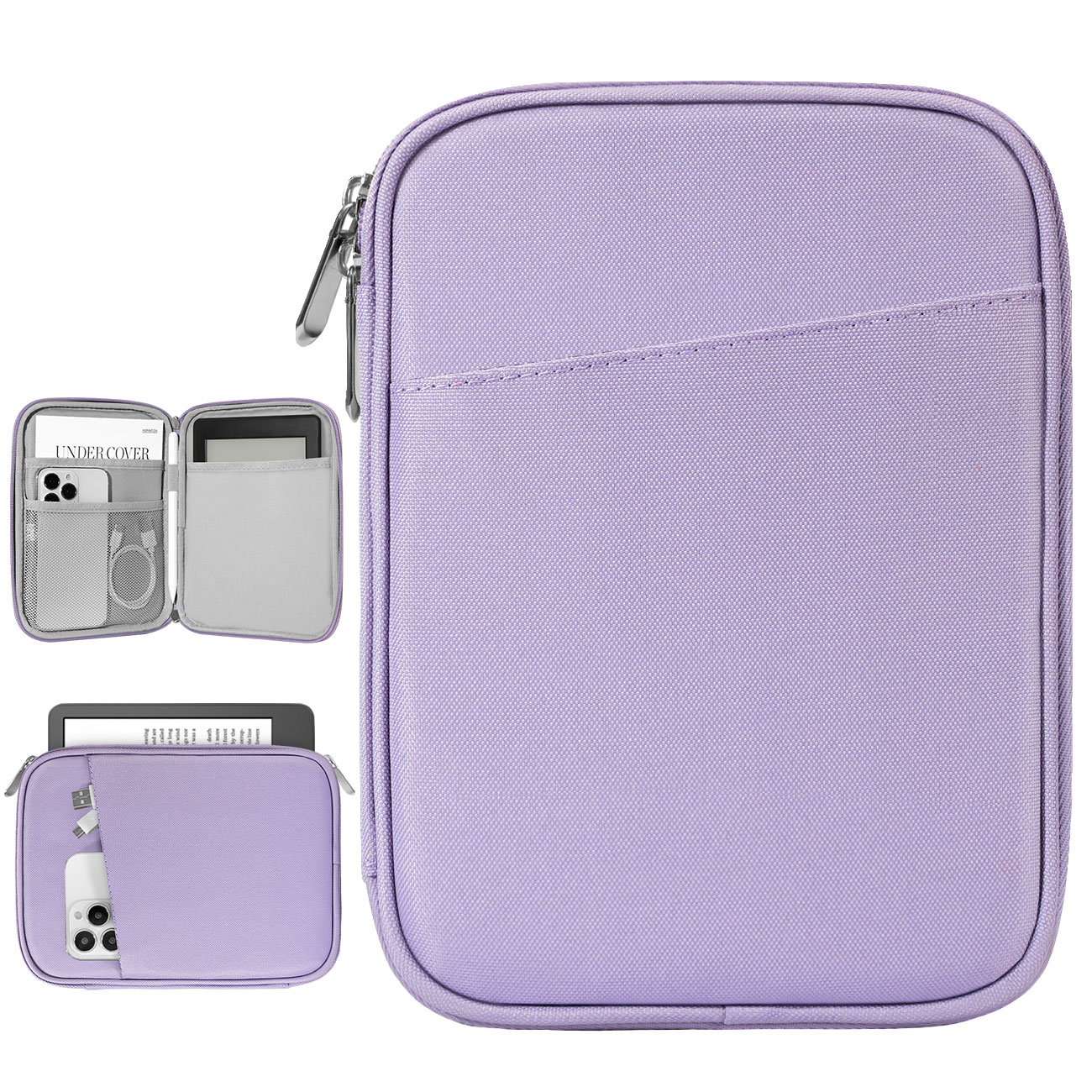 Kindle Tablet Accessories - 6～7インチタブレットスリーブ、7インチKindle Paperwhite第12世代（2024）用、ポケット付き保護スリーブカバーケース、Kindle電子書籍リーダー用