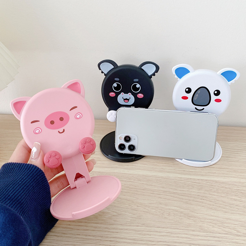 かわいい動物デスクトップ電話スタンド折りたたみ式調節可能なス - Tablet Accessories Online のレビューと価格