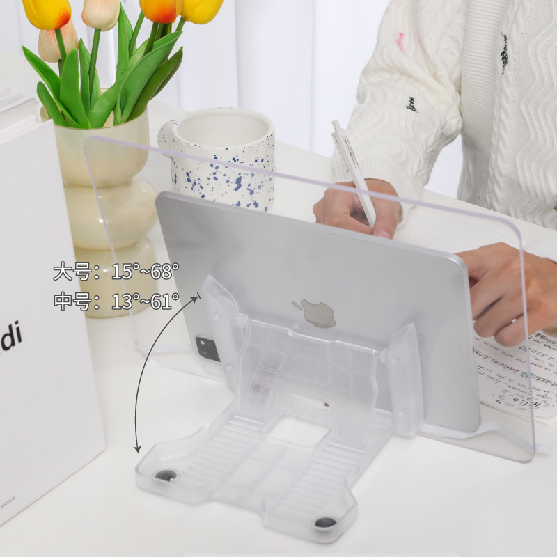 アクリル透明読書スタンド多機能調節可能なタブレットラップトッ - Tablet Stand Accessories のレビューと価格
