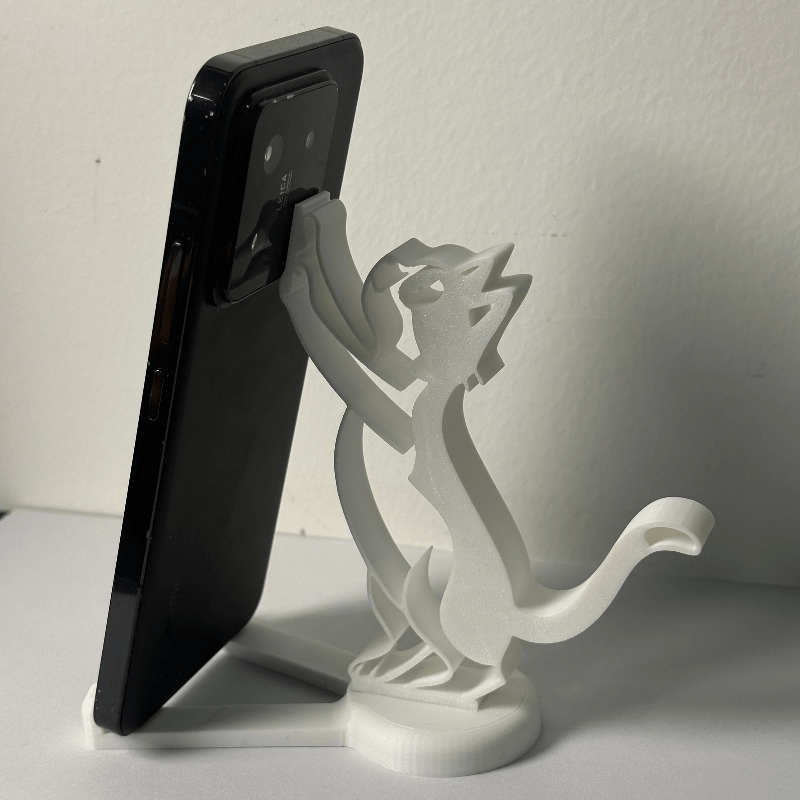 抽象的な中空ラインの猫型スマホスタンド、ミニマリストなキティ - Tablet Stand Accessories のレビューと価格
