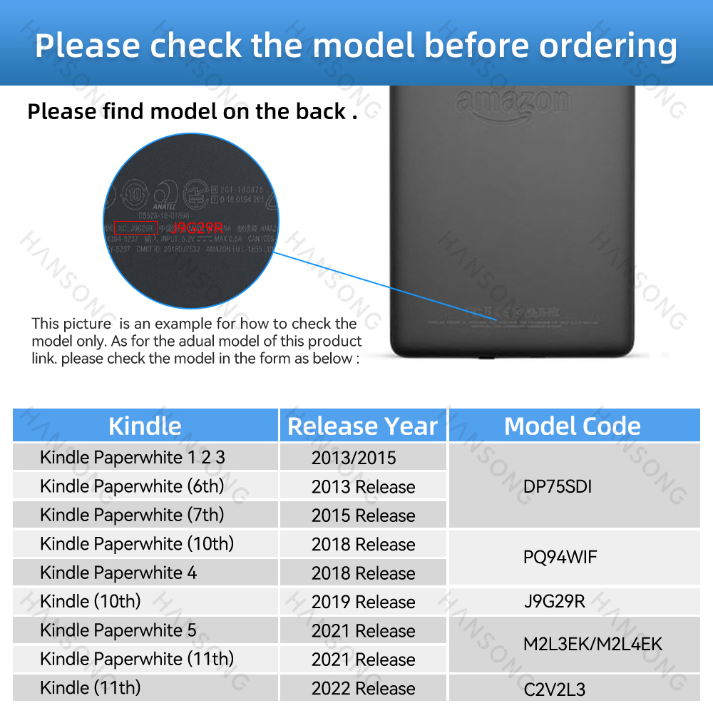 キンドルペーパーホワイト用レザーケースカバー、保護シェル、署 - Kindle Tablet Accessories のレビューと価格
