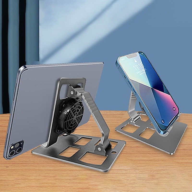 携帯電話スタンドポータブル冷却ファン放熱携帯電話タブレットホ - Tablet Stand Accessories のレビューと価格