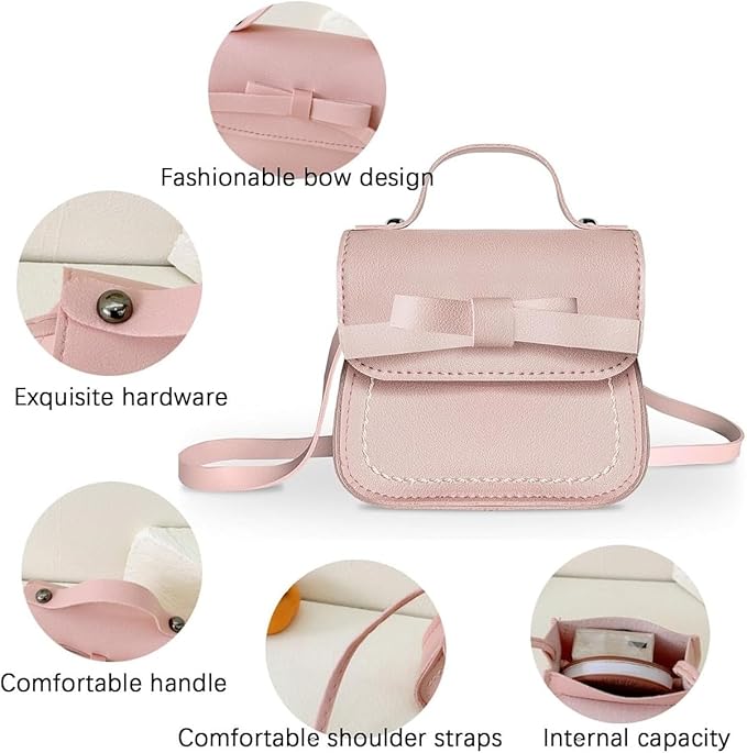 子供財布とハンドバッグかわいいミニちょう結びクロスボディバッ - Tablet Accessories For Girls のレビューと価格
