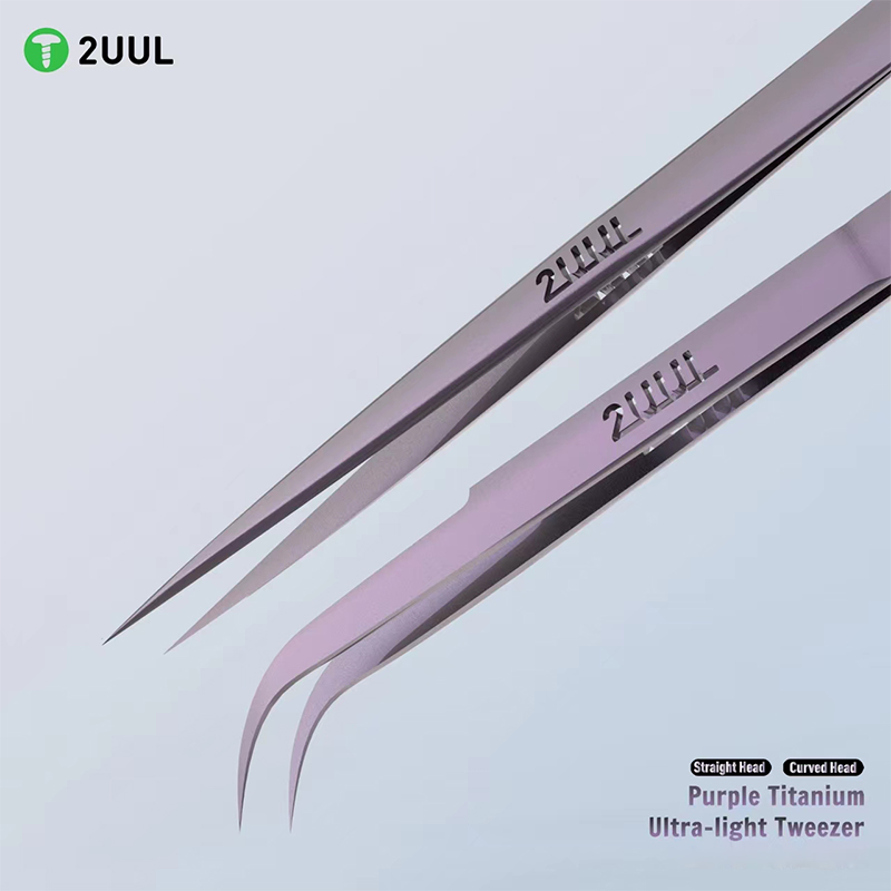 2UUL パープルチタン超軽量ピンセット超精密指紋フライライ - Tablet Accessories For Girls のレビューと価格