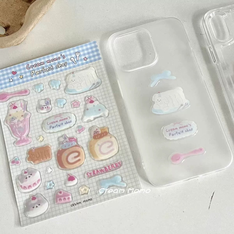 かわいい漫画風スウィーティーキャットゼリーリリーフステッカー - Boox Tablet Accessories のレビューと価格