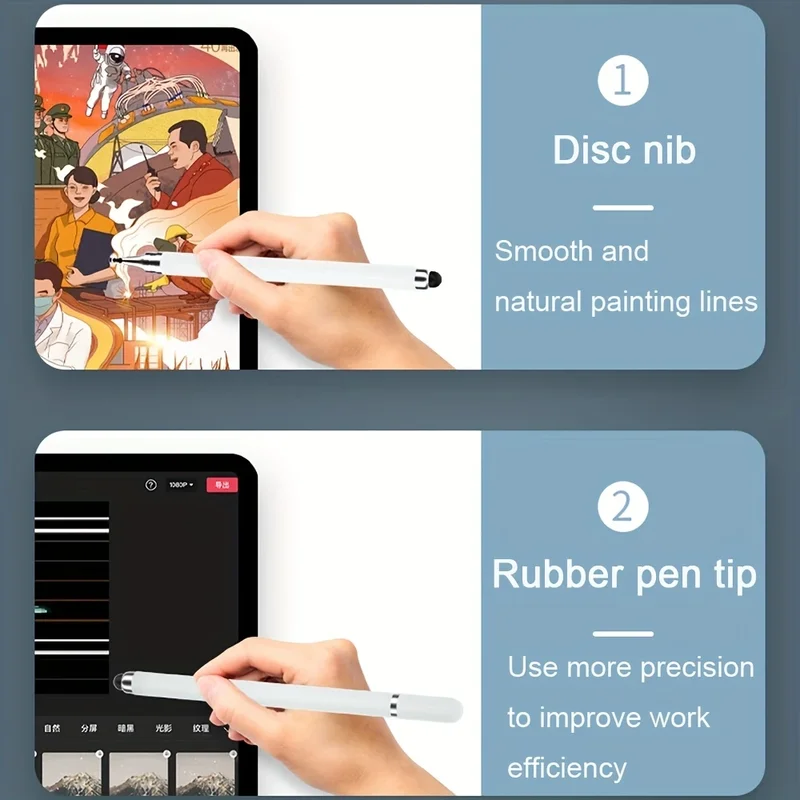 2in1 スタイラスペンユニバーサル描画タブレット容量性スク - Tablet Accessories Kids のレビューと価格