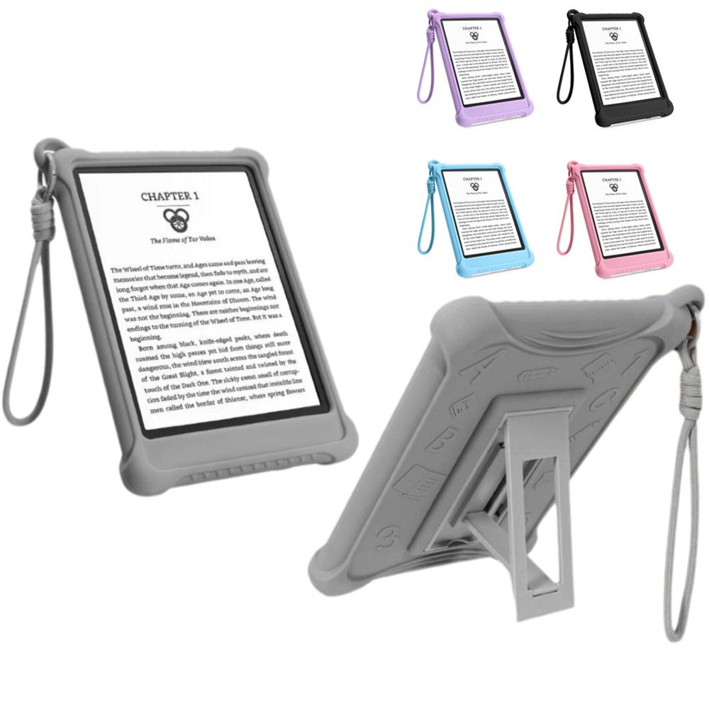 シリコン製電子書籍リーダーケース ハンドストラップ付き 耐衝 - Kindle Tablet Accessories のレビューと価格