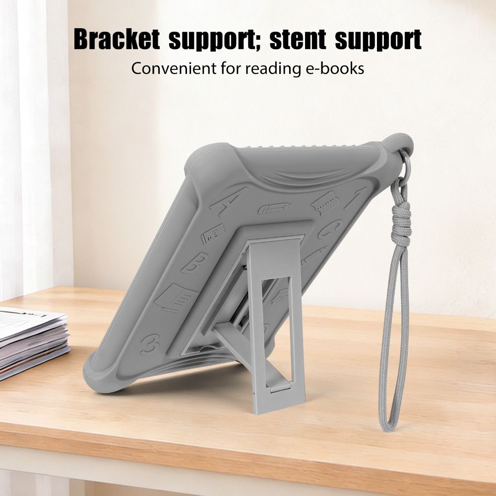 シリコン製電子書籍リーダーケース ハンドストラップ付き 耐衝 - Kindle Tablet Accessories のレビューと価格